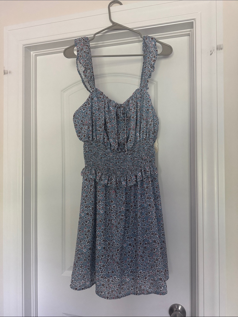 Altar'd State Blue Floral Smocked Sundress